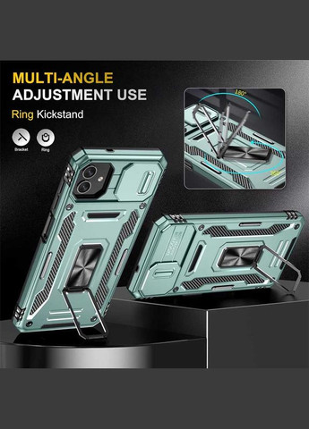 Ударопрочный чехол Camshield Army Ring для Samsung Galaxy A06 Light Green No Brand (344465134)