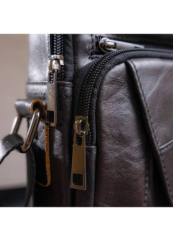 Сумка планшет через плече чоловіча з натуральної шкіри маленька Чорний 37763 Vintage (355245259)