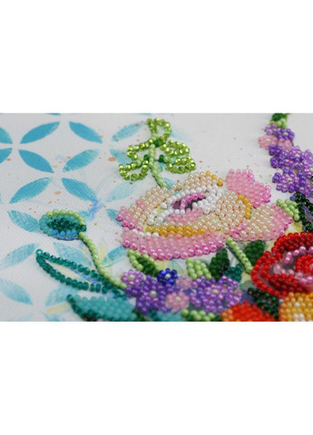 Набір-міді для вишивання бісером "Квіткова феєрія" AMB-067 20х20 см No Brand (330608854)