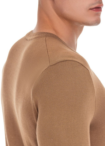 Коричневий бавовняний тонкий чоловічий светр SVTR