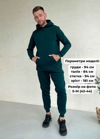 Теплый зимний мужской спортивный костюм на флисе серый 100001003 Merlini Франс (303916053)