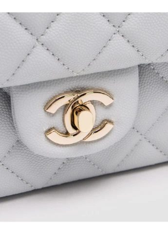 Сумка Chanel Classic 2.55 Medium Double Flap in Grey Шанель (377176636)
