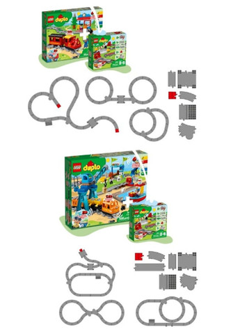 Конструктор DUPLO Железнодорожные пути 23 детали (10882) Lego (285119805)