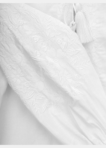 Белая рубашка с вышивкой для девочки фиалка 134 см белый (sc) shop (2000990558725) MEREZHKA (364659863)