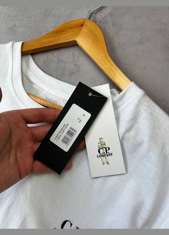 Черная футболка белая черная с принтом"линзами" сзади в стиле c.p. company No Brand