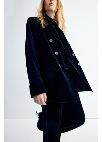 Черный женский блейзер свободного кроя H&M - демисезонный