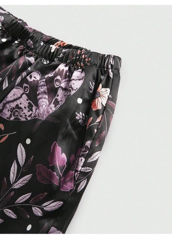Черная всесезон пижама SHEIN