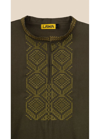 Хакі сорочка вишиванка чоловіча e-mb02301 shop (2888000010889) LAWA (353849899)