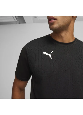 Черная футболка teamfinal men's football training jersey Puma