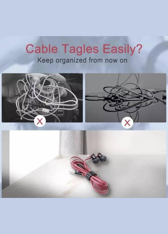 Органайзер кабеля Beus Pro стяжка липучка хомут для проводов 50 штук многоразовые Черный No Brand (330778842)