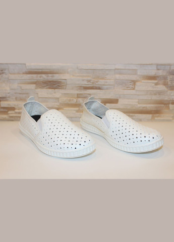 білого кольору з перфорацією No Brand Сліпони жіночі (330776313)