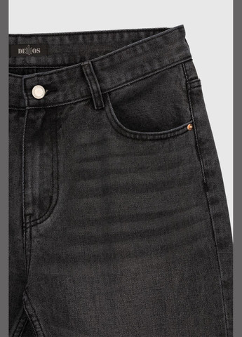 Темно-серые демисезонные регюлар фит джинсы No Brand