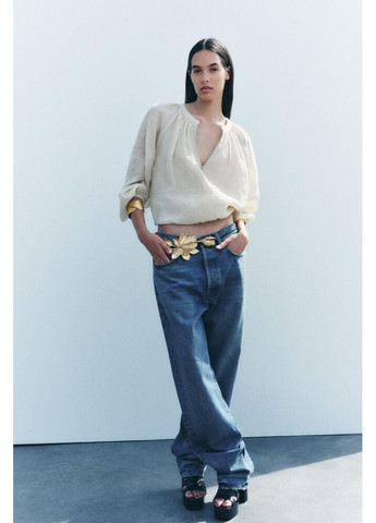 Бежева блуза 4437/249 Zara