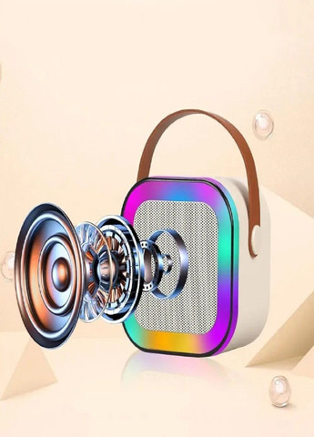 Мини детское караоке 2в1 с микрофоном K12 портативная колонка Bluetooth с LED подсветкой VTech (307479482)