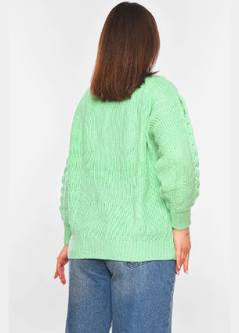 Жіночий кардиган однотонний м'ятного кольору Let's Shop (324992602)