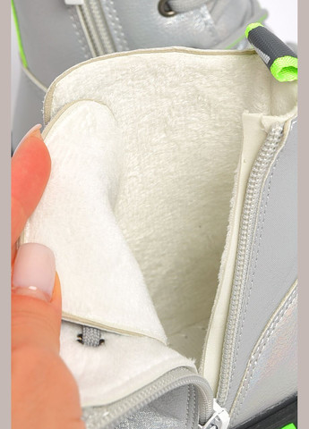 Черевики дитячі демісезонні сріблястого кольору Let's Shop (302660937)