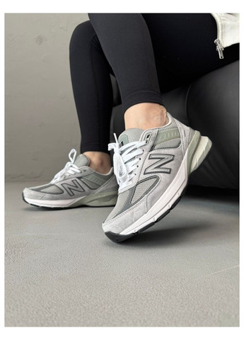 Серые всесезонные кроссовки new balance No Brand 990 V5 Grey