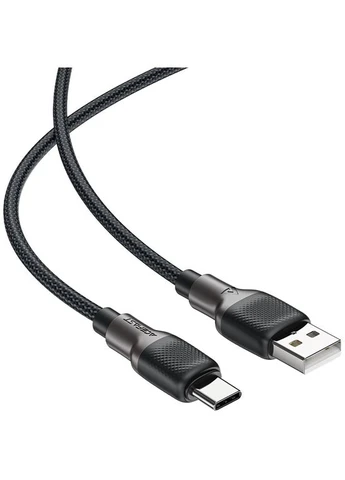Кабель C10-04 USB to Type-C 3A 1.2 m Black (6974316283126) Acefast (380042637)