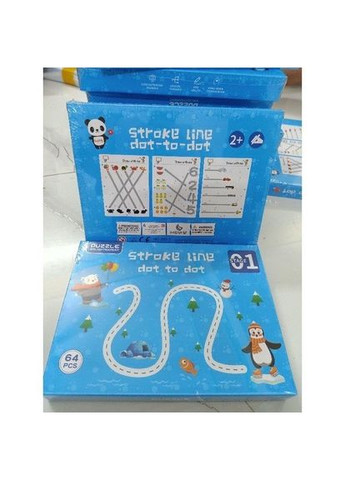 Розвиваюча книга Монтессорі Busy Book пиши-стирай Stroke Line dot to dot No Brand (303425543)