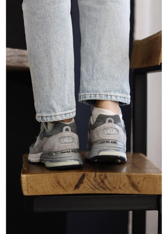 Сірі Осінні кросівки чоловічі new balance 993 grey white нью беланс 993 No Brand