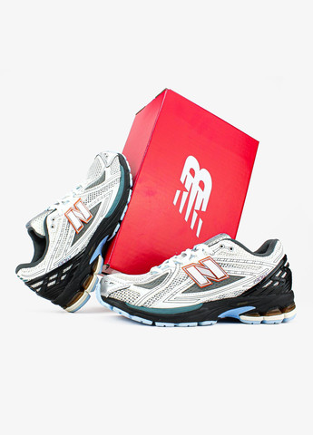 Серые всесезонные кроссовки мужские и женские new balance 1906r gray white black | нью беланс 1906r серые белые черные No Brand