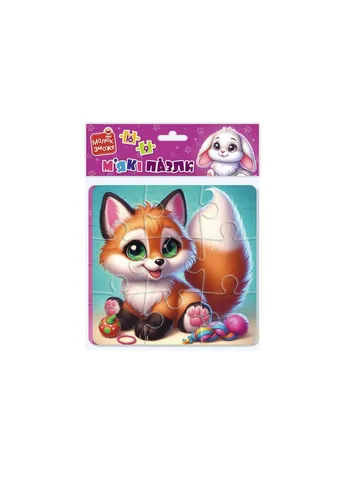 Розвиваюча гра м’які пазли «Зайчик та лисичка» для дітей VT1102-35 Vladi toys (365957043)