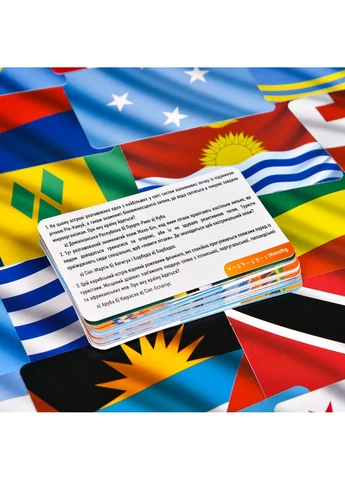 Настільна гра Країни світу Америка та Океанія 14,2х12х4 см Картон 72 картки No Brand (401590385)