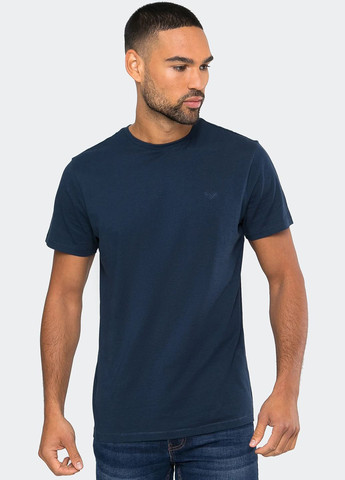 Темно-синяя футболка из хлопка Threadbare