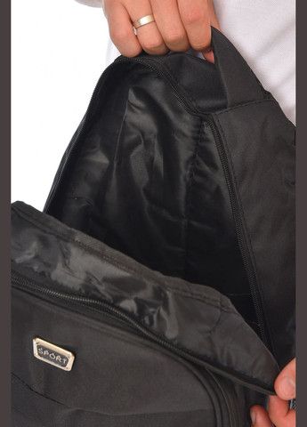 Рюкзак чоловічий спортивний чорного кольору Let's Shop (343315898)