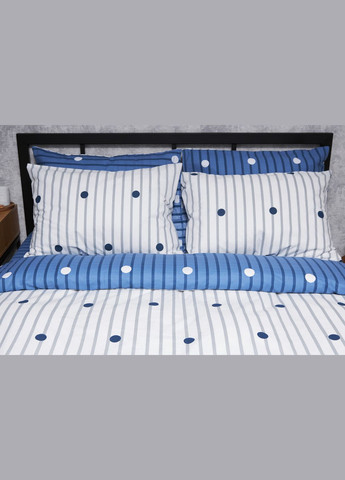 Комплект постельного белья Бязь Gold Люкс «» евро 200х220 наволочки 2х70х70 (MS-820004772) Moon&Star peas blue (293148085)