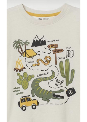 Молочная летняя футболка H&M