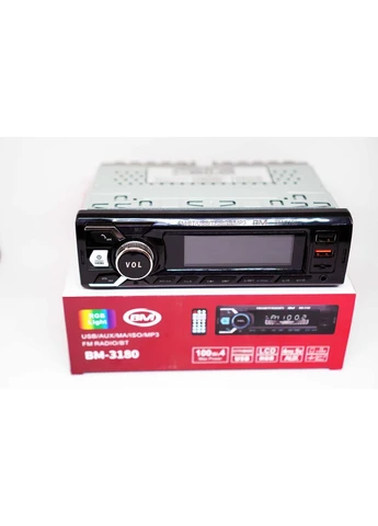 Автомобільна магнітола 1DIN з Bluetooth, RGB-підсвіткою та LCD-дисплеєм, ресивер в авто з підтримкою USB, TF/microSD і AUX, MP3 Boschmann (391110799)