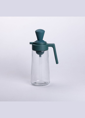 Бутылка для масла стеклянная 2 в 1 с корком и силиконовой кисточкой 550 мл, зеленый Yiwu (326599368)