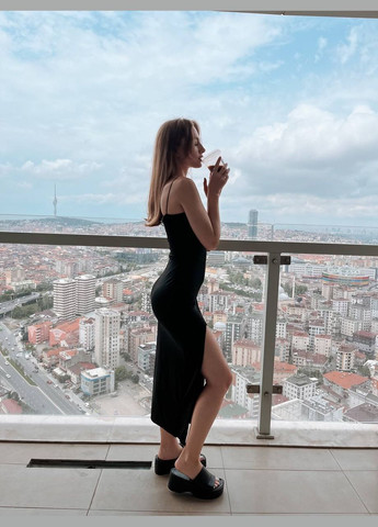 Чорна святковий, коктейльна, ділова, відвертий, повсякденний, кежуал, джинсова, вечірня сукня жіноча No Brand однотонна