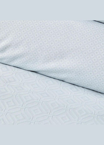 Набор постельное белье с покрывалом + плед Infinity New a.mavi голубой евро (8) Karaca Home (285778505)