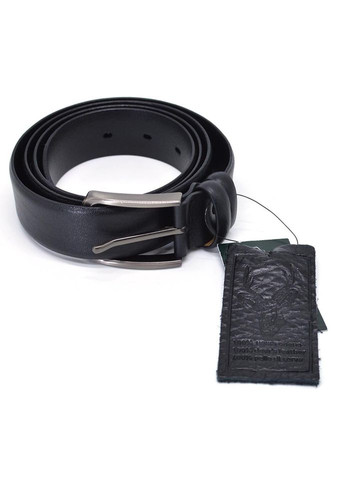 Ремінь зі шкіри оленя 35 мм чорний, класична пряжка st228674 нікель Sergio Torri (358052606)