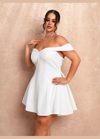 Білий повсякденний сукня SHEIN однотонна