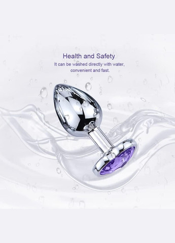 Металева анальна пробка с кристалом червоного кольору "Серце" Soft Touch (301163192)