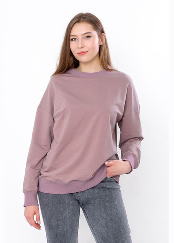 Коричневый свитшот женский (оверсайз) (p-13491) Носи своє без декора (315885297)