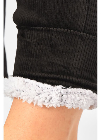 Штани жіночі на штучному хутрі чорного кольору Let's Shop (365726830)