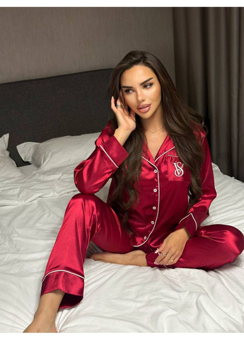 Червона піжама viktoria’s secret,шовктуреччина,сорочка та штани Україна