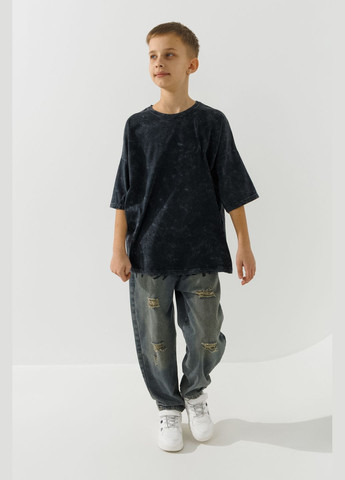 Темно-серая летняя футболка однотонная для мальчика 241046 164 см темно-серый shop (2000991020078) Benini