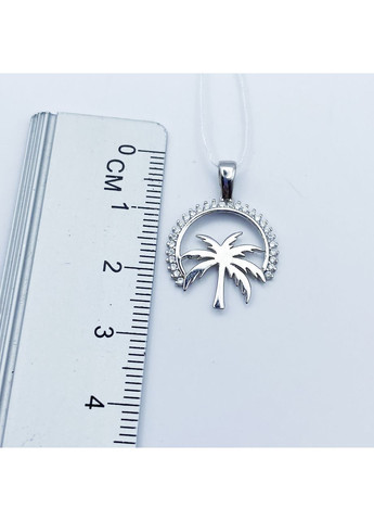 Кулон срібний з кубічним цирконієм "Пальма" 1,13 г No Brand (369736570)
