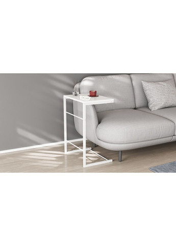 Столик приставний Террі 650x440x330 метал ДСП Біле 16 мм (FRD-104655) Ferrum-decor (365445250)