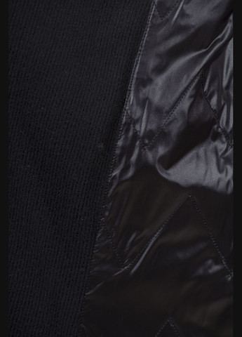 Черное демисезонное Женское осеннее синтепоновое пальто на запах без застежки, серое или черное Clasna (, ), 43592 No Brand