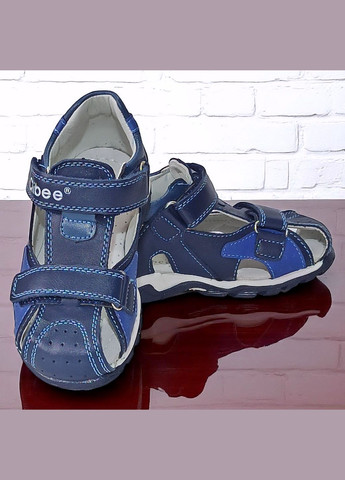 Закриті шкіряні босоніжки на липучках ортопедичні сандалії Клібі Clibee (335077414)