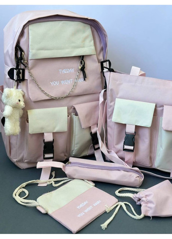 Универсальный набор для школы "5 в1": Рюкзак, Сумка, Клатч, Пенал сумочка-мешочек No Brand (351585061)