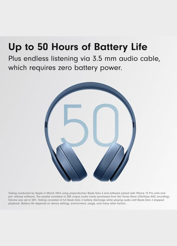 Наушники с микрофоном by Dr. Dre Solo 4 Slate Blue (MUW43) BEATS (299469554)