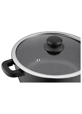 Кастрюля Gemini Anzio стеклянная крышка 28 см 6,4 л черная (AR2426GE) Ardesto Gemini Anzio скляна кришка 28 см 6, 4 л чорна (366478995)