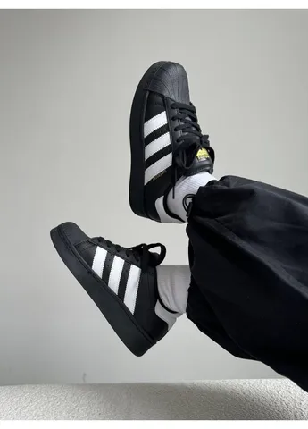 Комбіновані кросівки superstar xlg black демісезон adidas 10535